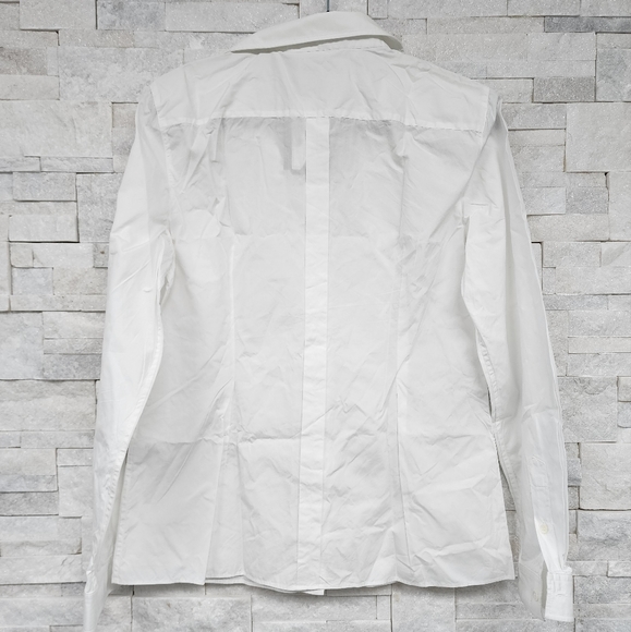 Dolce & Gabbana White Cotton Collared Long Sleeves Shirt Top - Picture 6 of 10